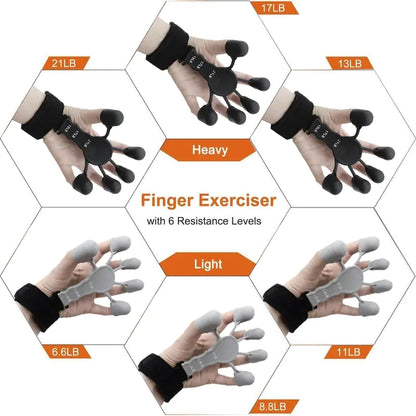6 Widerstandsstärken Fingergriff-Trainer