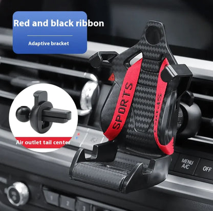 Rennsportsitz Autotelefonhalter - 360° drehbarer Clip für Lüftungsgitter