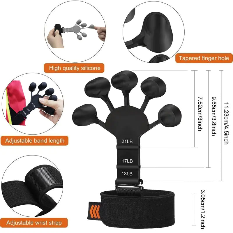 6 Widerstandsstärken Fingergriff-Trainer