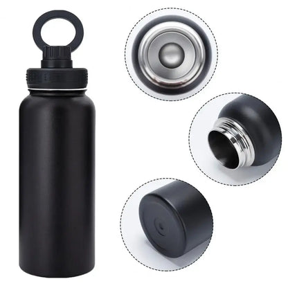 1000ml Isolierte Wasserflasche mit magnetischer drehbarer Telefonhalterung