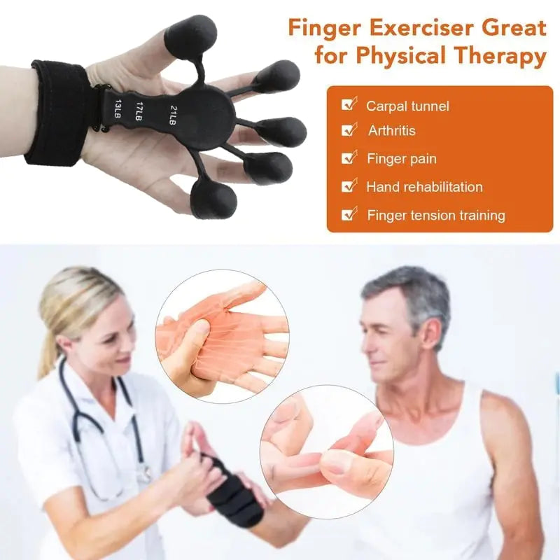 6 Widerstandsstärken Fingergriff-Trainer
