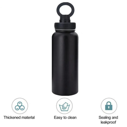 1000ml Isolierte Wasserflasche mit magnetischer drehbarer Telefonhalterung